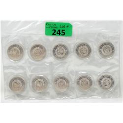 10 x 1/2 Oz. First Majestic .999 Silver Rounds