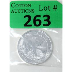 1/2 Oz. Canada .9999 Silver 2018 Polar Bear Coin