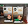 Image 1 : 2 New 7" Natural  Salt Lamps with Bulbs & Cords