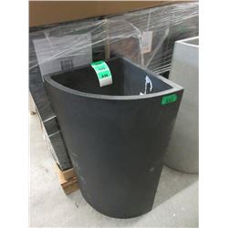 New Large Black Firconstone Corner Planter