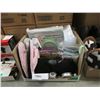 Image 1 : Box of Assorted Household Goods and Slippers