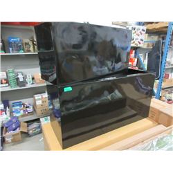 New Large 2 Piece Black Lacquer Planter Box Set