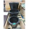 Image 1 : New 3 Piece Black Metal Patio Planter Set