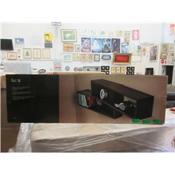 4 New Black Stacked Wall Shelves - Angled Design