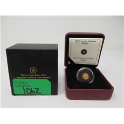 .9999 Gold 0.50 Gram Canada 2011 "Cougar" Coin