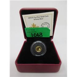 .9999 Gold 0.50 Gram Canada 2015 "Rabbit" Coin