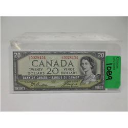 1954 Canadian "Devil's Face" $20 Bank Note