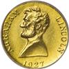 Image 1 : 1927 Thomas Elder Gold Lincoln Token, MS63 NGC. K-1043. 