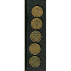 Counterstamped Group Lot. Consists of five attributed, 