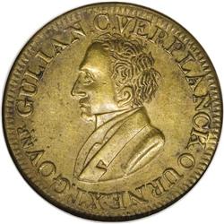 (1834) Gulian Verplanck, Low-16, HT-30, R.2, AU58 NGC. 