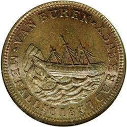 1841 Daniel Webster, HT-21, R.2, MS64 Brown NGC. Copper 