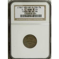 Undated D.L. Wing & Co., Albany, NY, MS64 Brown NGC, Fu 