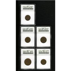 Five Civil War Store Cards ANACS 