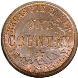 1863 Broas Pie Bakers, Fuld-NY-630M-6AO, R.3, MS66 Brow 