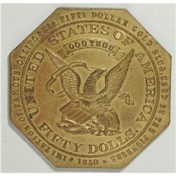 (c. 1910) CA I & J Slug $50 AU Cleaned Uncertified. The 