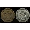 Image 1 : 1959 Official Hawaii Statehood Large Silver and Bronze 