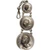 Image 2 : 1903 Pop-Out Barber Coin Watch Fob. A three-coin pop-ou 