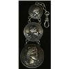 Image 3 : 1903 Pop-Out Barber Coin Watch Fob. A three-coin pop-ou 