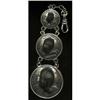 Image 4 : 1903 Pop-Out Barber Coin Watch Fob. A three-coin pop-ou 