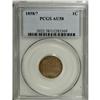 Image 3 : 1858/7 1C AU58 PCGS. FS-006, Snow-1. Large Letters, Hi 