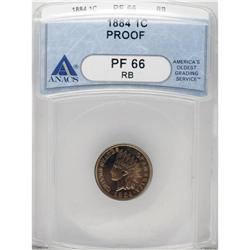1884 1C PR66 Red and Brown ANACS. The shining surfaces 