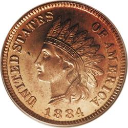 1884 1C PR65 Red Cameo PCGS. While a common date in pr 