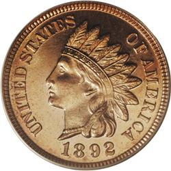 1892 1C PR65 Red Cameo PCGS. The 1892 is a relatively 