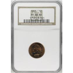 1895 1C PR66 Red NGC. Sharply struck with fiery red an 