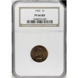 1902 1C PR66 Red NGC. Bright copper-gold surfaces disp 