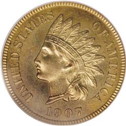 1907 1C PR66 Red and Brown PCGS. A lovely example that 