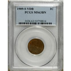 1909-S VDB 1C MS63 Brown PCGS. This pleasing key date 