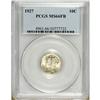 Image 1 : 1927 10C MS66 Full Bands PCGS. Spectacular luster radi 