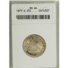 Image 1 : 1877-S 25C MS64 ANACS. Whispers of golden-brown, laven 