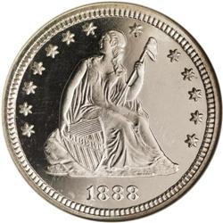 1888 25C PR66 Cameo NGC. A stunningly beautiful, all-w 