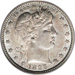 1896-S 25C XF45 PCGS. The 1896-S qualifies as one of t 