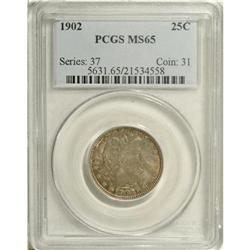 1902 25C MS65 PCGS. This well struck Gem''s obverse is 