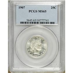 1907 25C MS65 PCGS. This is a simply outstanding Gem q 