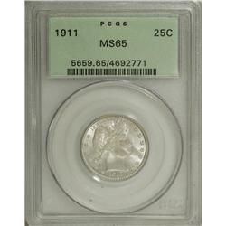 1911 25C MS65 PCGS. A highly lustrous and well struck 