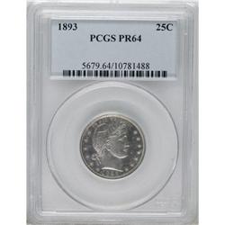 1893 25C PR64 PCGS. A boldly struck Choice Proof that 