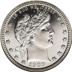 1909 25C PR68 Cameo NGC. Sharply struck with watery, j 