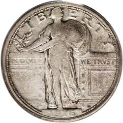 1916 25C VF20 PCGS. All four date digits are fully leg 