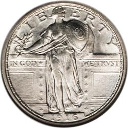 1916 25C --Cleaned--ANACS. AU55 Details. A lustrous key 