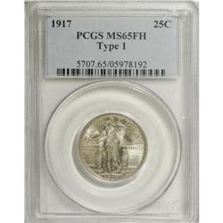 1917 25C Type One MS65 Full Head PCGS. A robustly stru 