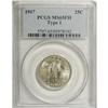 Image 1 : 1917 25C Type One MS65 Full Head PCGS. A robustly stru 
