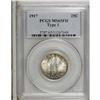Image 1 : 1917 25C Type One MS65 Full Head PCGS. A boldly impres 