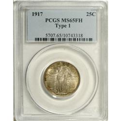1917 25C Type One MS65 Full Head PCGS. Excellent defin 