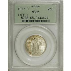 1917-D 25C Type One MS65 PCGS. The head is not quite f 