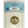 Image 1 : 1917-S 25C Type One MS64 Full Head ANACS. The attracti 