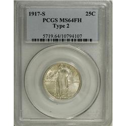 1917-S 25C Type Two MS64 Full Head PCGS. This suitably 