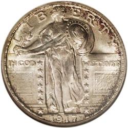 1917-S 25C Type Two MS66 Full Head NGC. J.H. Cline (19 